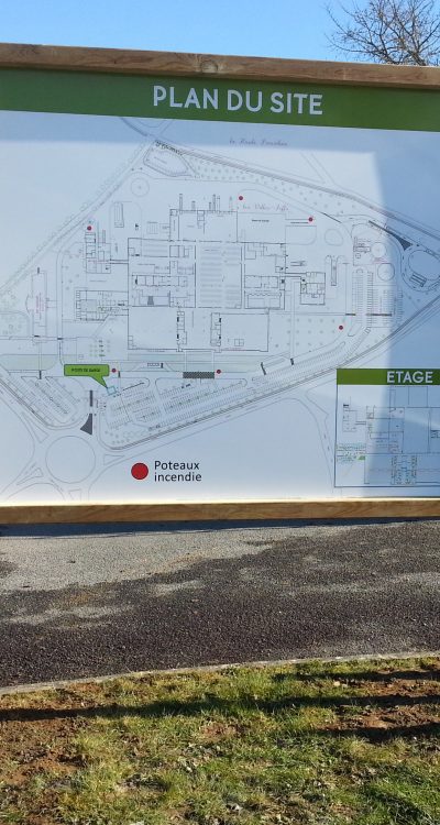 Panneau plan de site bois