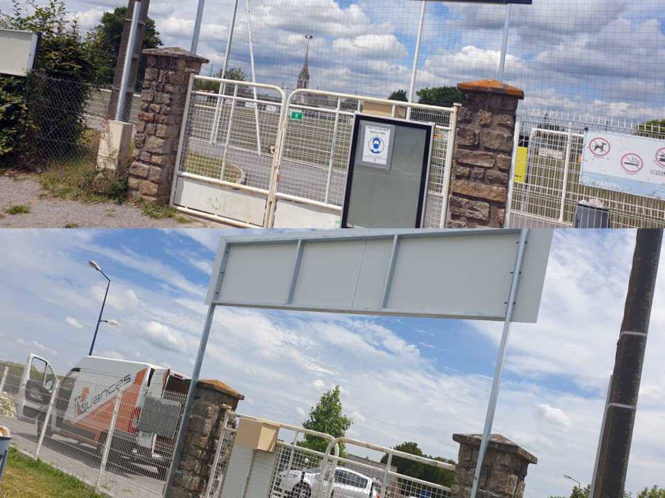 signalétique entrée de stade de foot