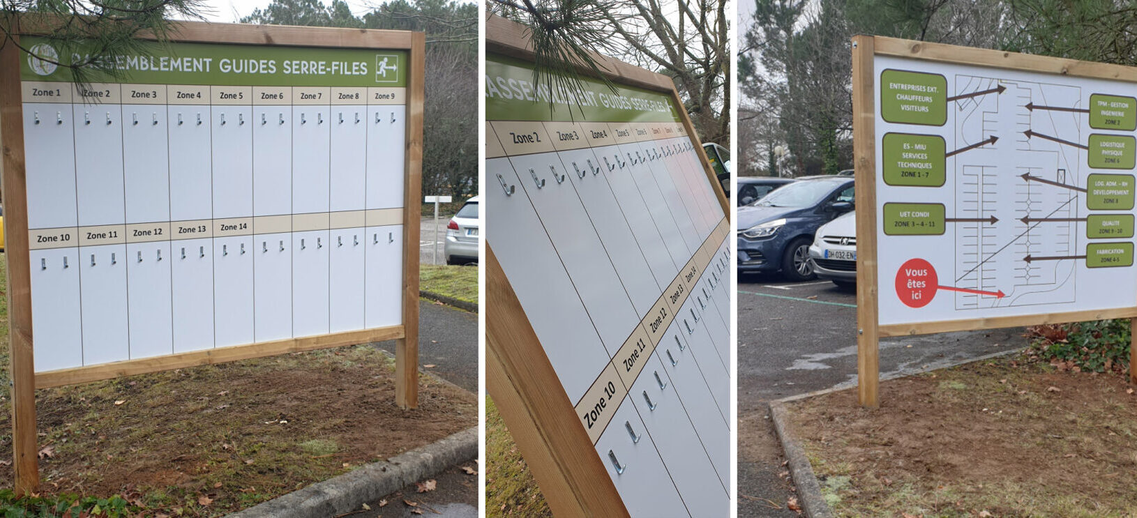 panneau d'affichage bois pour extérieur