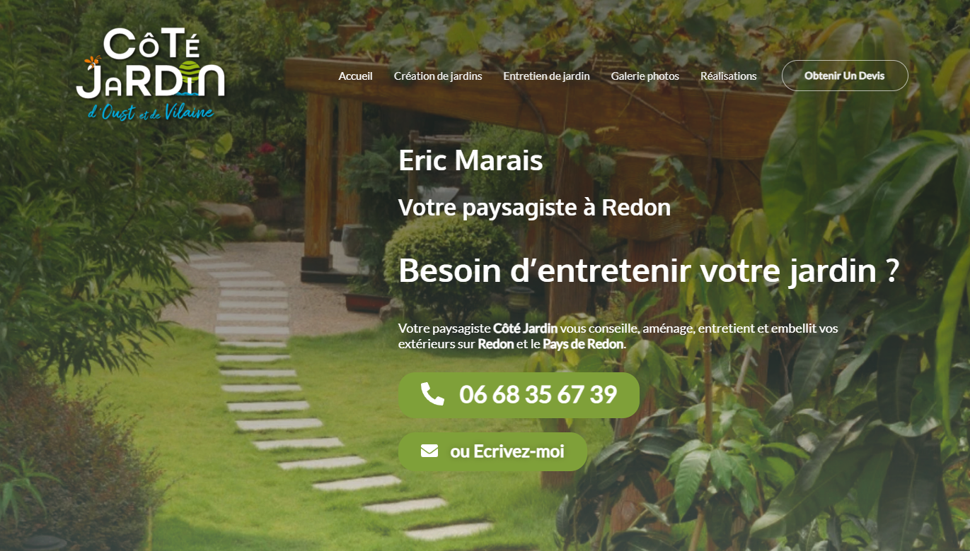 Site internet pour paysagiste à Redon