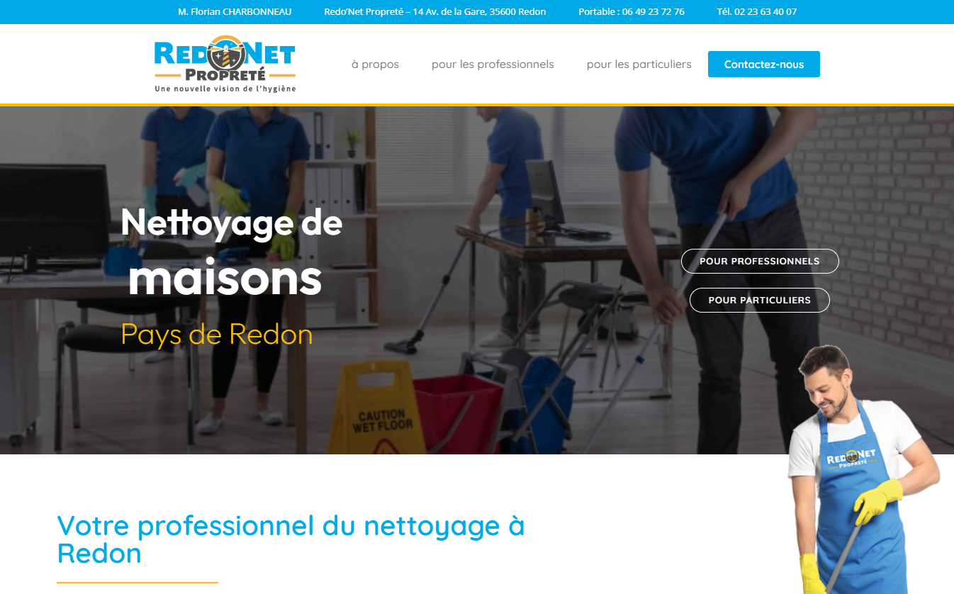 Site pour entreprise de nettoyage à Redon