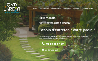 Site internet pour paysagiste à Redon